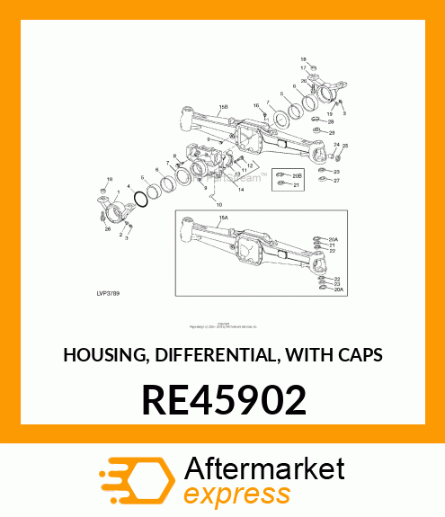 HOUSING, DIFFERENTIAL, WITH CAPS RE45902