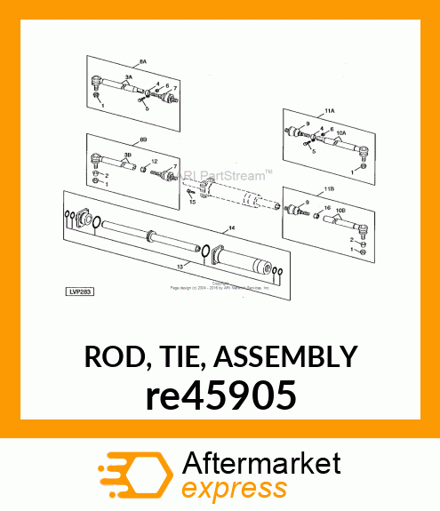 ROD, TIE, ASSEMBLY re45905