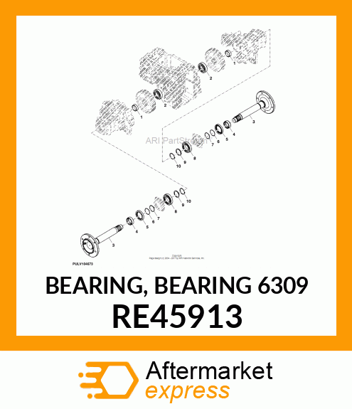 BEARING, BEARING 6309 RE45913