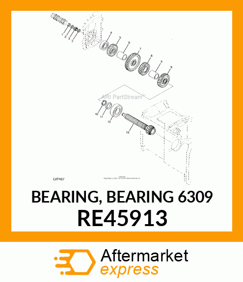 BEARING, BEARING 6309 RE45913