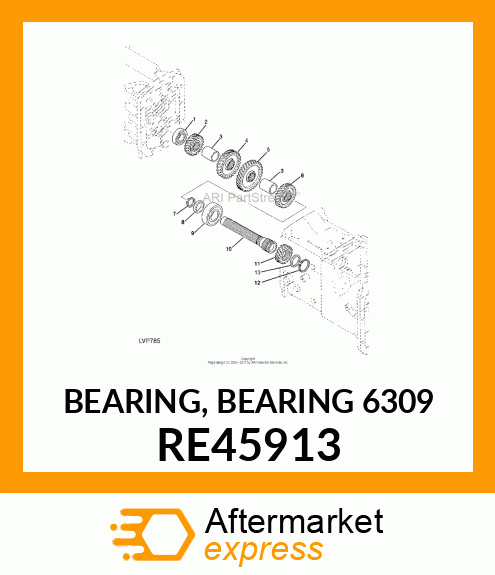 BEARING, BEARING 6309 RE45913