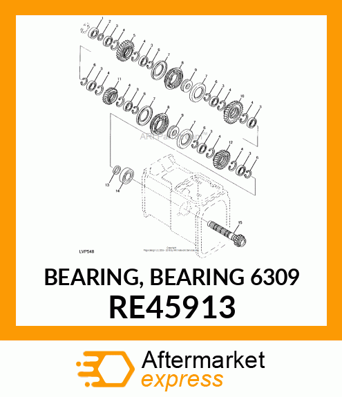 BEARING, BEARING 6309 RE45913