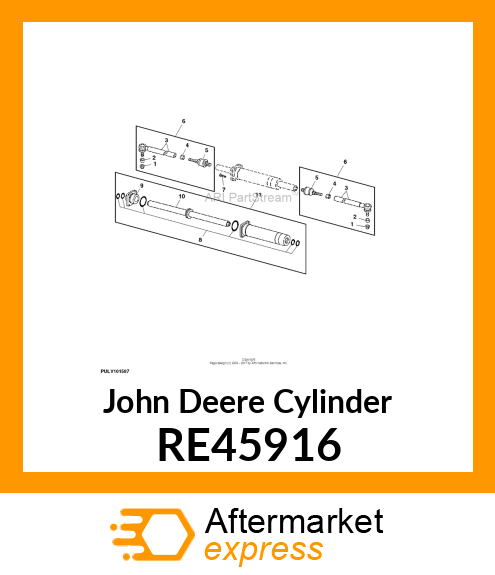 CYLINDER, STEERING, ASSEMBLY RE45916