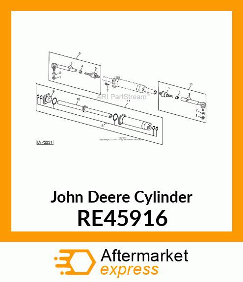 CYLINDER, STEERING, ASSEMBLY RE45916