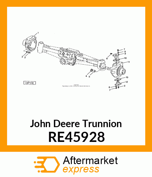 TRUNNION, LOWER, ASSEMBLY RE45928