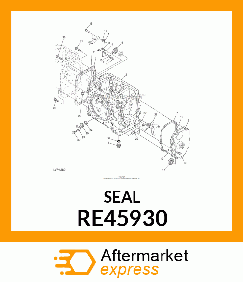 PLUG, DIFF LOCK SHAFT, LH SIDE RE45930