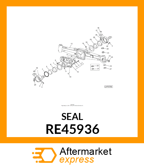 SEAL, OIL, ASSEMBLY RE45936