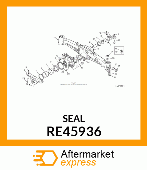 SEAL, OIL, ASSEMBLY RE45936