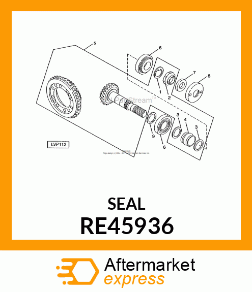 SEAL, OIL, ASSEMBLY RE45936