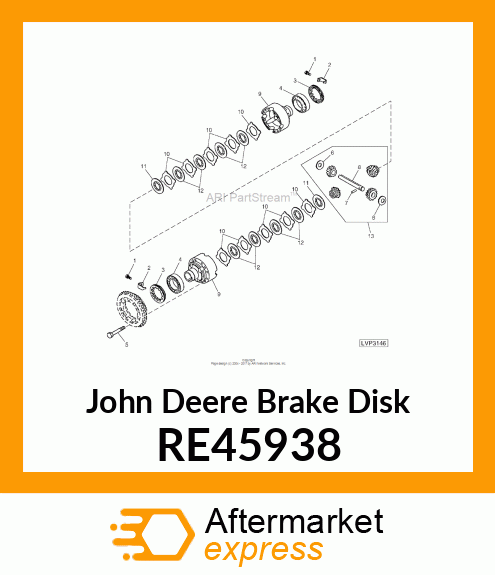 BRAKE DISK, WITH FACING RE45938