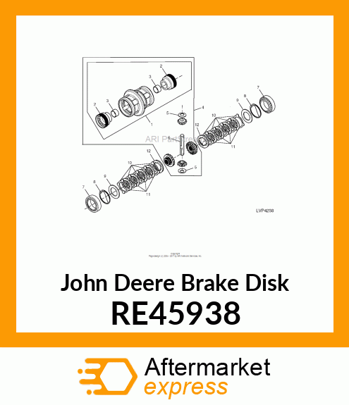 BRAKE DISK, WITH FACING RE45938