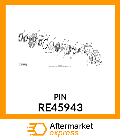 BEARING, NEEDLE RE45943