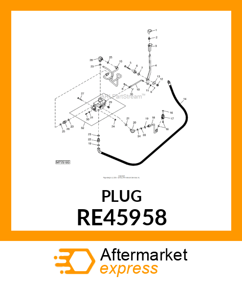 PLUG, W/SEAL RE45958