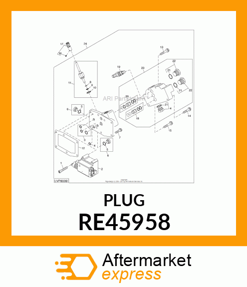 PLUG, W/SEAL RE45958