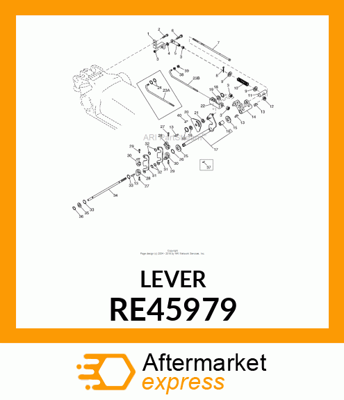 LEVER, W/PIN RE45979