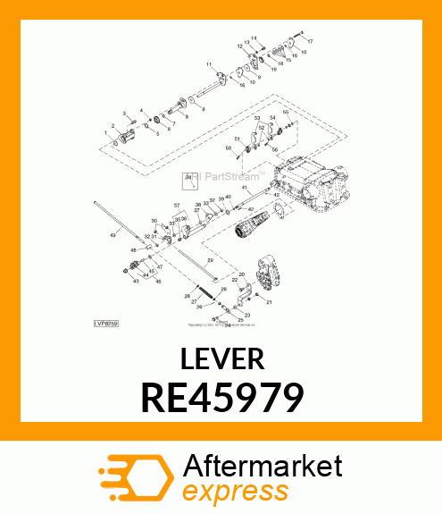 LEVER, W/PIN RE45979