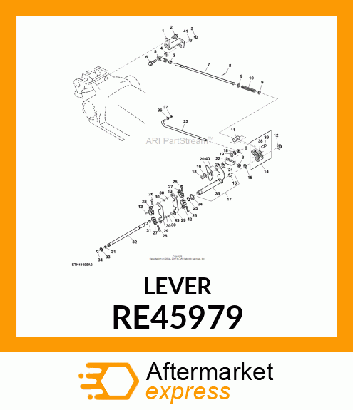 LEVER, W/PIN RE45979