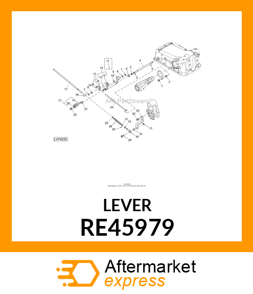 LEVER, W/PIN RE45979