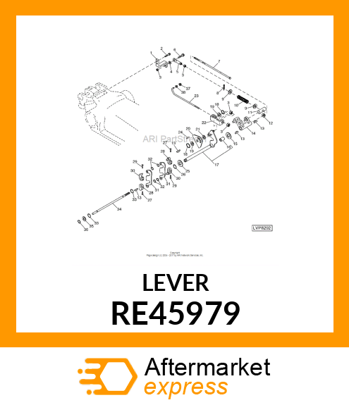 LEVER, W/PIN RE45979