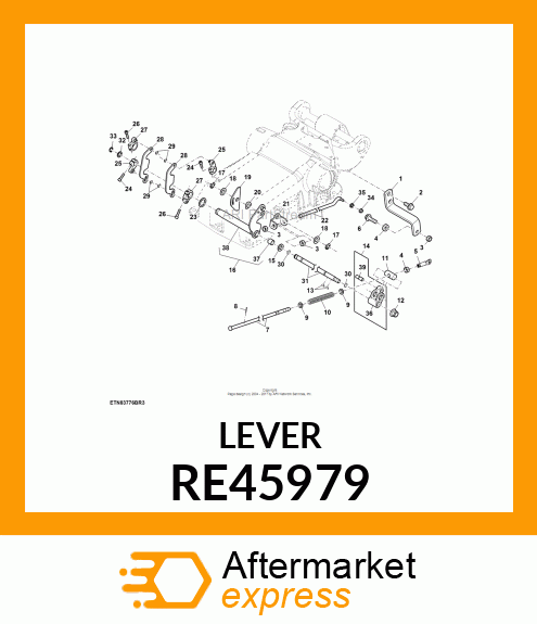 LEVER, W/PIN RE45979