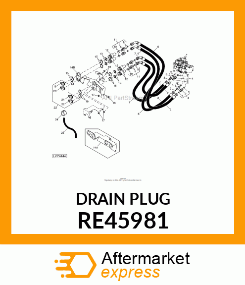 DRAIN VALVE, DUST CAP RE45981