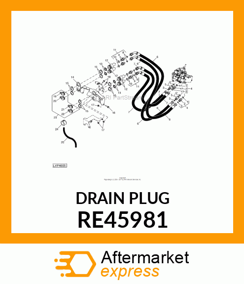 DRAIN VALVE, DUST CAP RE45981