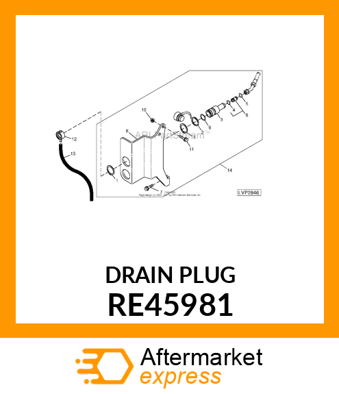 DRAIN VALVE, DUST CAP RE45981