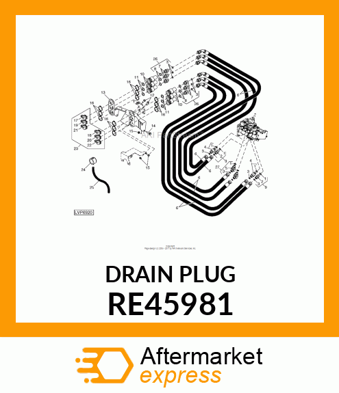 DRAIN VALVE, DUST CAP RE45981