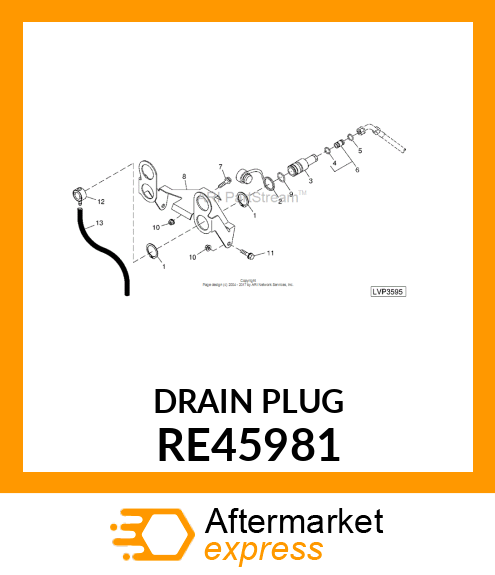 DRAIN VALVE, DUST CAP RE45981