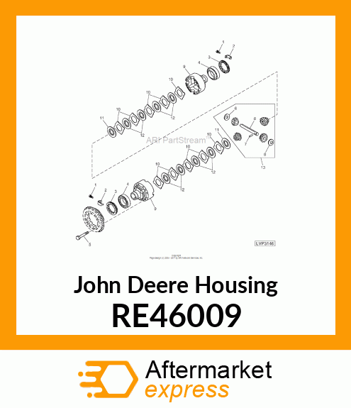 HOUSING, DIFFERENTIAL, ASSEMBLY RE46009