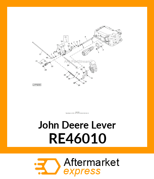 LEVER, LEVER, W/ BUSHING AND PIN RE46010