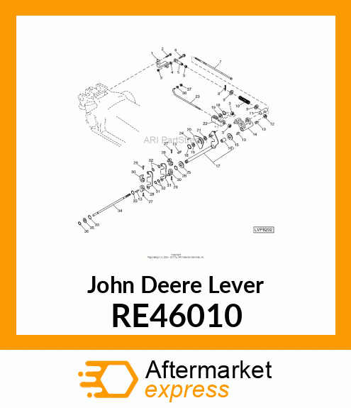 LEVER, LEVER, W/ BUSHING AND PIN RE46010