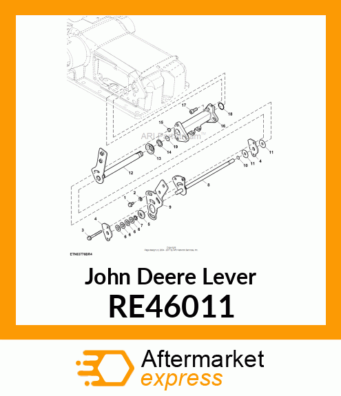 LEVER, LEVER, W/BUSHING RE46011