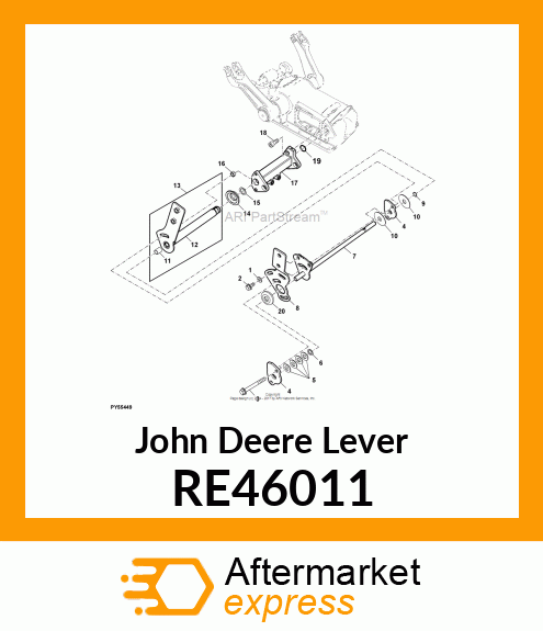 LEVER, LEVER, W/BUSHING RE46011