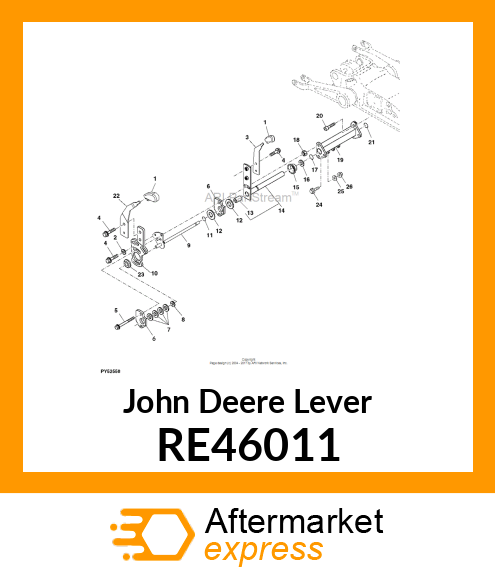 LEVER, LEVER, W/BUSHING RE46011