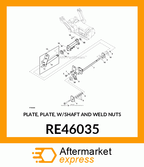 PLATE, PLATE, W/SHAFT AND WELD NUTS RE46035