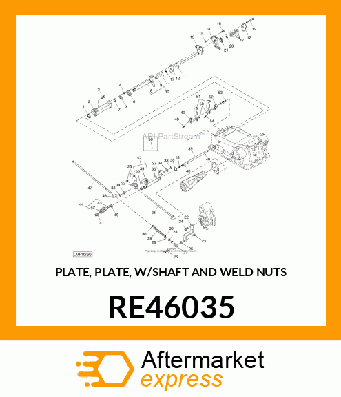 PLATE, PLATE, W/SHAFT AND WELD NUTS RE46035