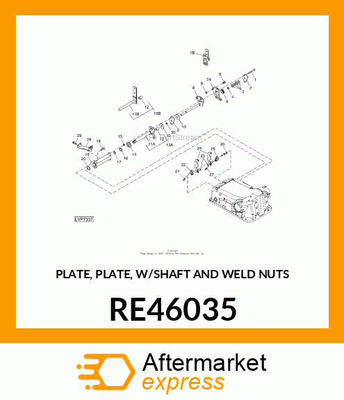 PLATE, PLATE, W/SHAFT AND WELD NUTS RE46035