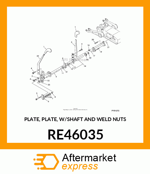 PLATE, PLATE, W/SHAFT AND WELD NUTS RE46035