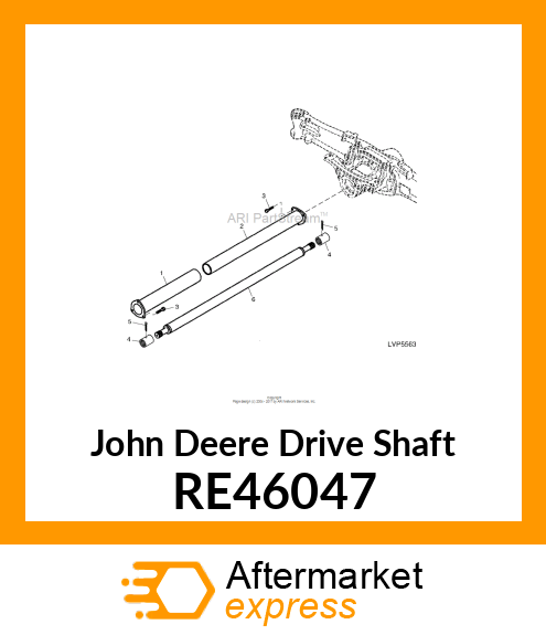 DRIVE SHAFT, ASSEMBLY RE46047