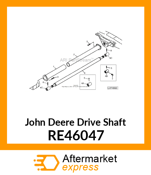 DRIVE SHAFT, ASSEMBLY RE46047