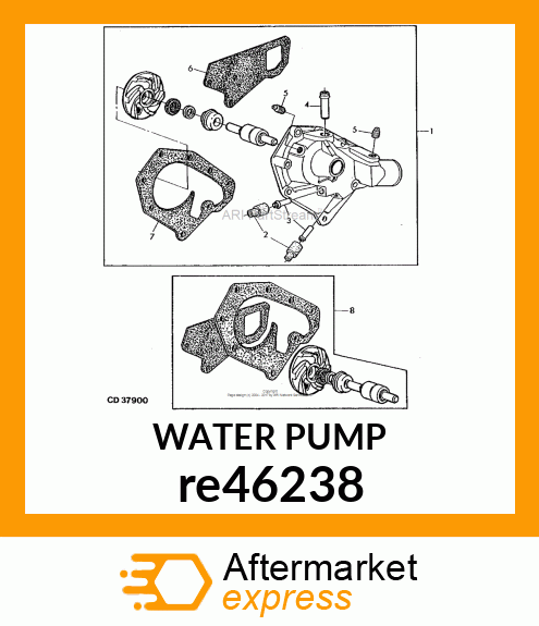 WATER PUMP re46238