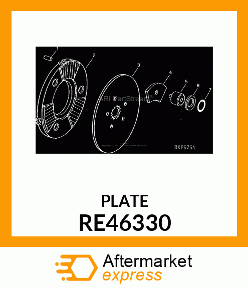 PLATE, BRAKE PRESSURE, WITH FACING RE46330