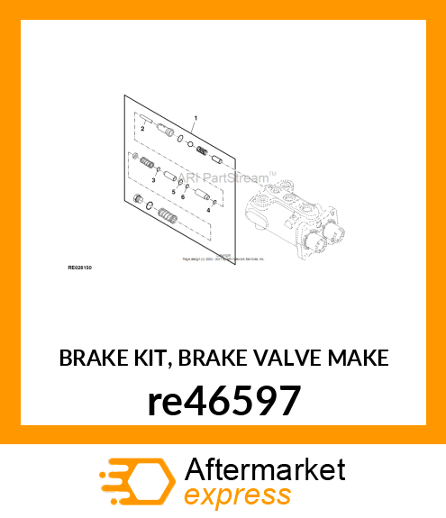 BRAKE KIT, BRAKE VALVE MAKE re46597