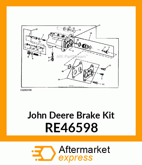 BRAKE KIT, BRAKE VALVE COVERS RE46598