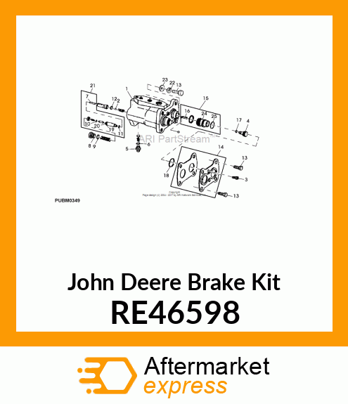 BRAKE KIT, BRAKE VALVE COVERS RE46598