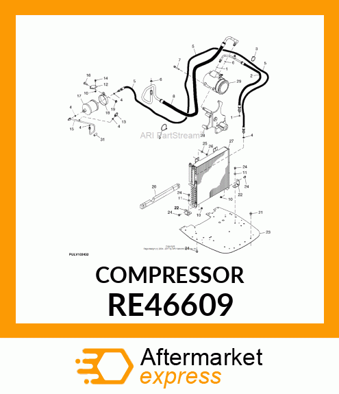 COMPRESSOR,AIR CONDITIONING RE46609