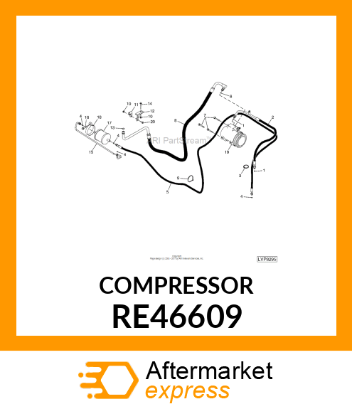 COMPRESSOR,AIR CONDITIONING RE46609