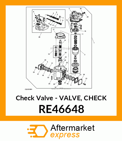 Check Valve - VALVE, CHECK RE46648