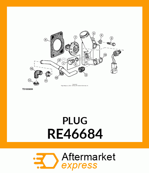 FITTING PLUG, WITH O RE46684